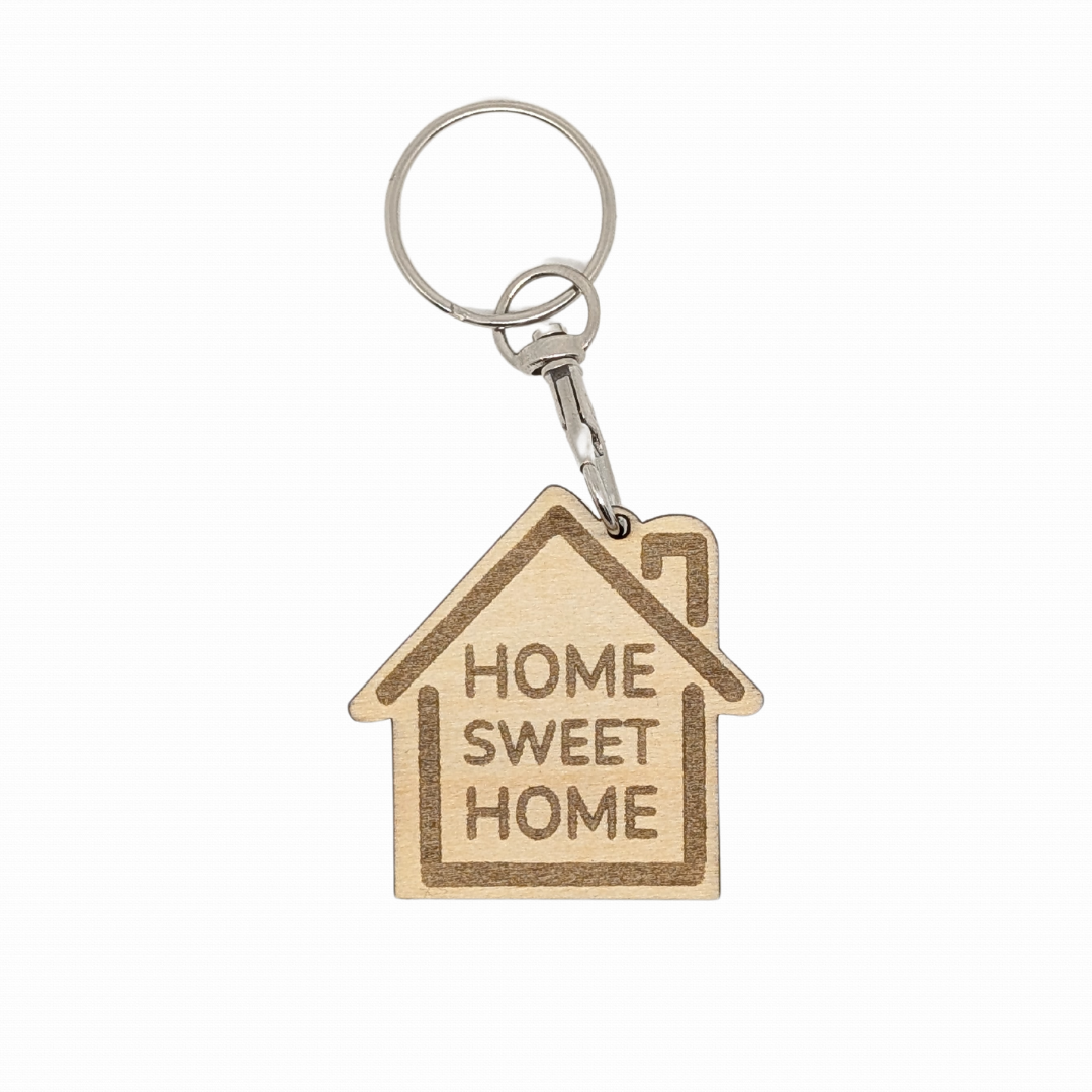 Porte clés Bois Home Sweet Home - Mobju