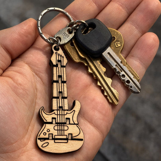 Porte Clés En Bois Guitare