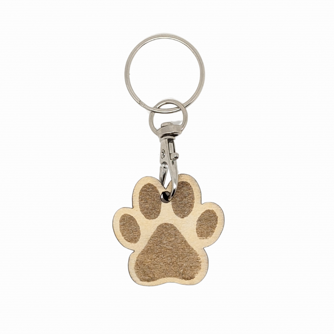 Porte Clés Bois Patte De Chien - Mobju