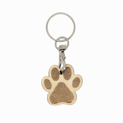 Porte Clés Bois Patte De Chien - Mobju