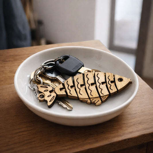Porte Clés En Bois Poisson