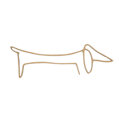 Silhouette teckel en bois