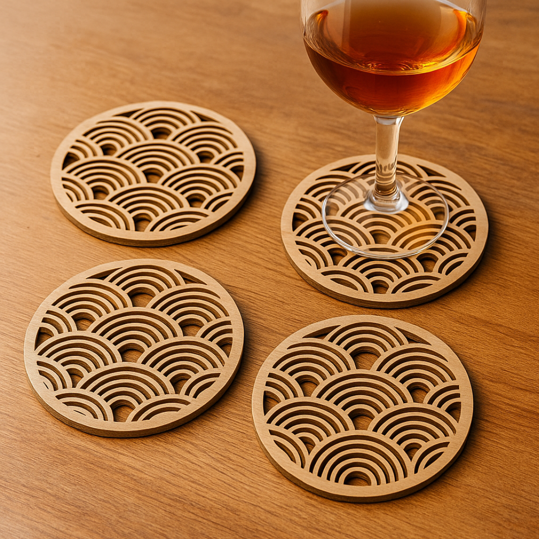 Dessous de verre en bois arche - Mobju