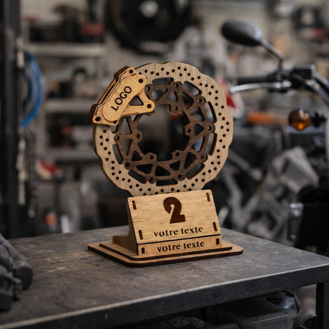 Trophée Bois Moto Personnalisé