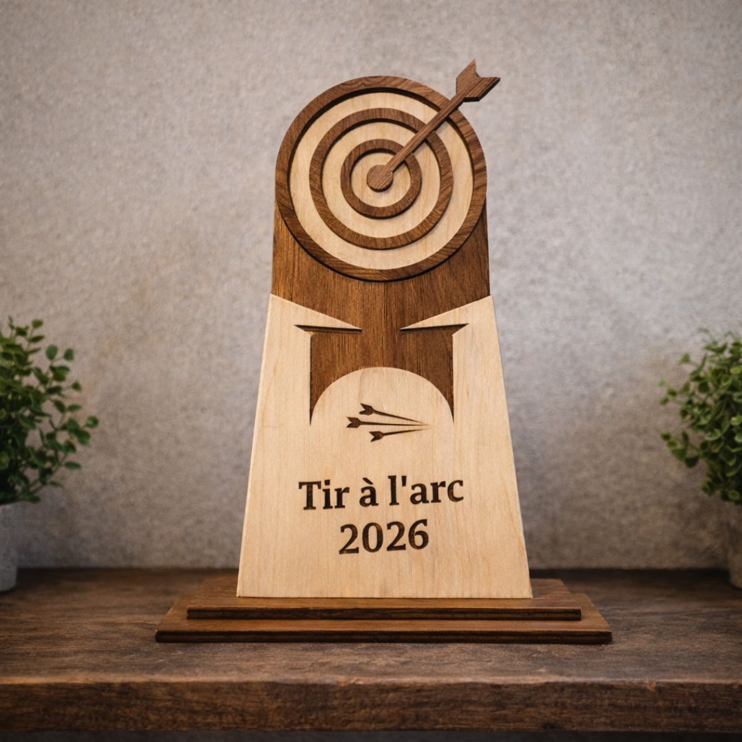 Trophée Bois Tir à l'Arc Personnalisé
