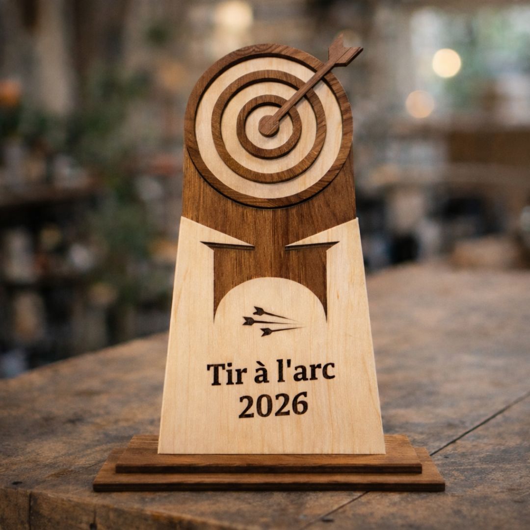 Trophée Bois Tir à l'Arc Personnalisé