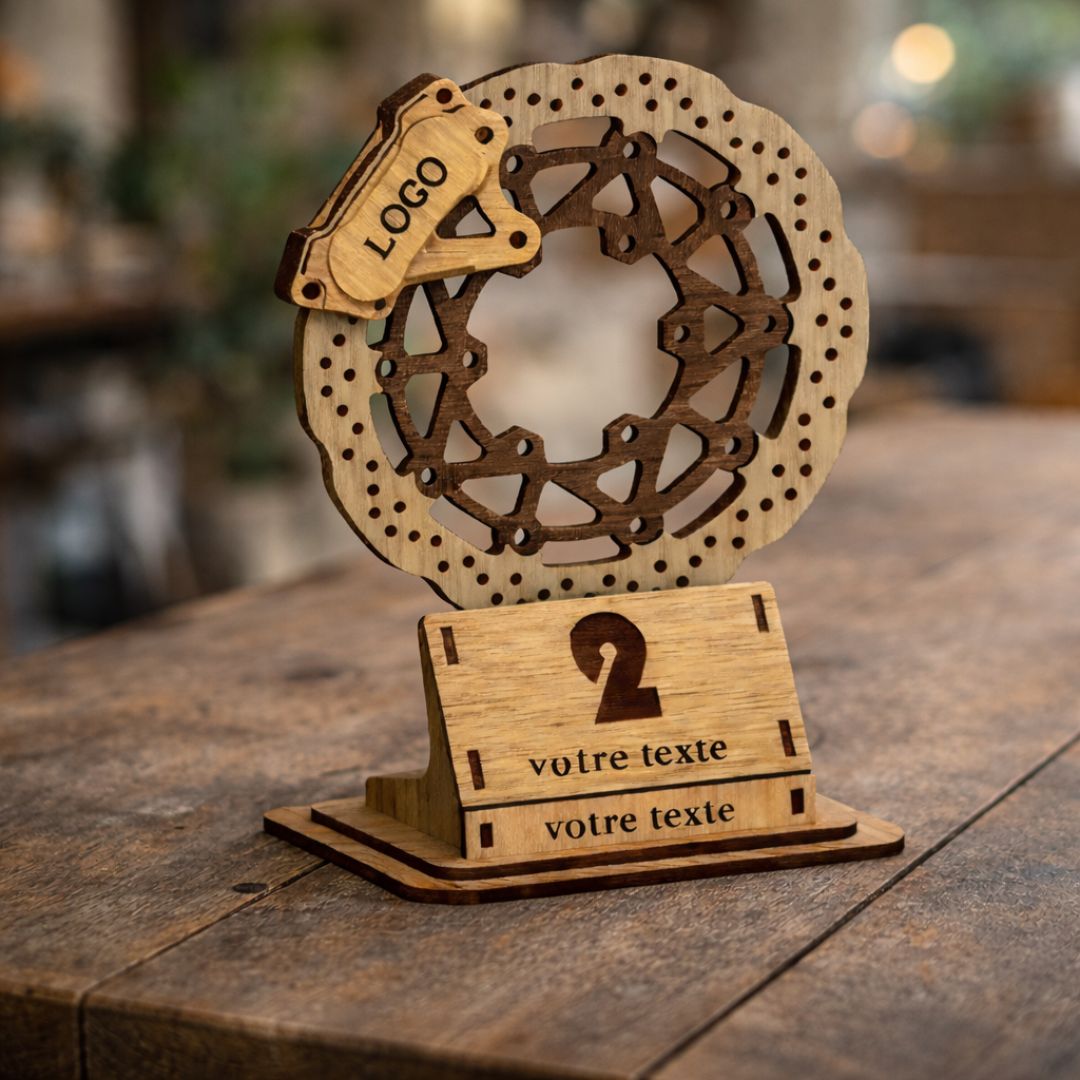 Trophée Bois Moto Personnalisé