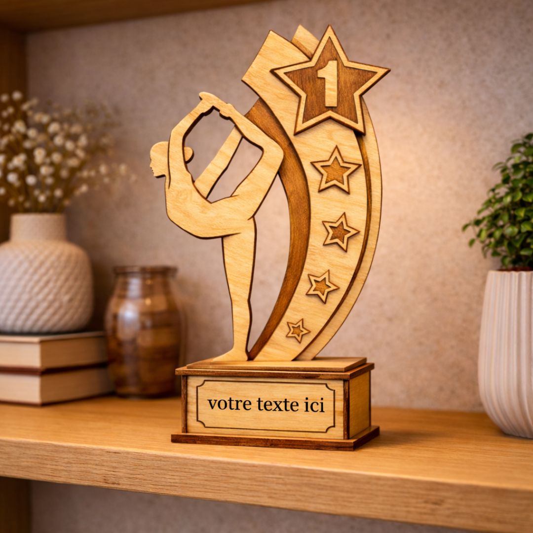 Trophée Bois Gymnastique Personnalisé