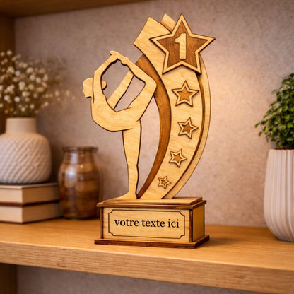 Trophée Bois Gymnastique Personnalisé